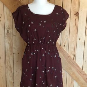 Cotton On maroon sparrow dress